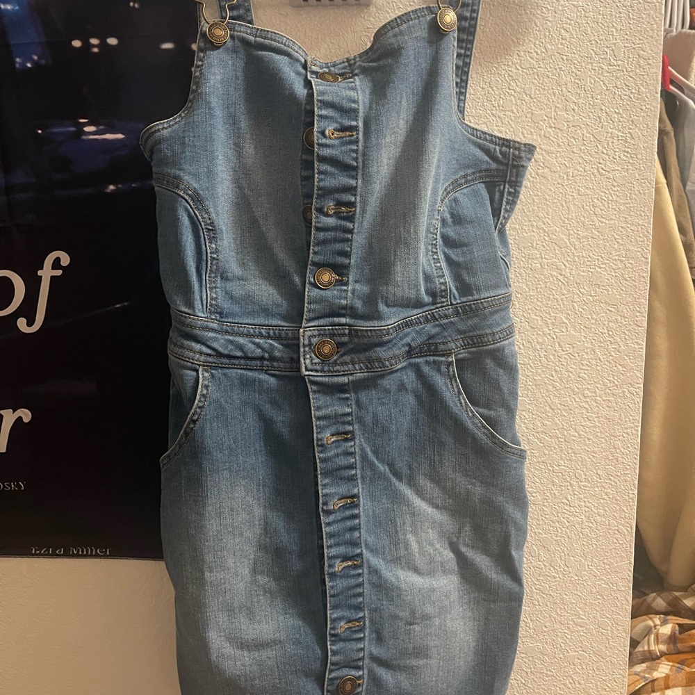 Denim Button-Up Dress